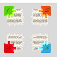 infographics - four options with puzzle pieces vector image