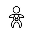 seat belt icon isolated contour symbol vector image