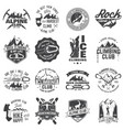 set of rock climbing club badges with design vector image