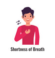 asthma breath shortness composition vector image vector image