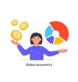 financial data management vector image vector image