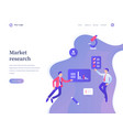 market research concept workflow flying vector image