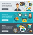 support call center banner vector image vector image