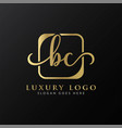 initial bc letter logo creative modern typography vector image