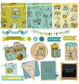 scrapbook design elements - vintage photo camera vector image