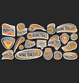 set for basketball vector image vector image