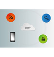 3d template infographic with cloud motif vector image