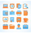 flat icon set office and business symbols vector image vector image