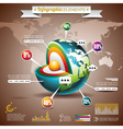 world map and information graphics vector image vector image
