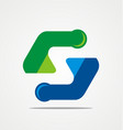 abstract letter s technology logo vector image vector image