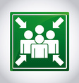 assembly point vector image