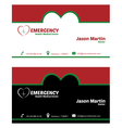 emergency business card vector image