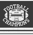 new york sport typography football logo vector image
