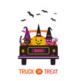 truck or treat halloween scary cute vector image