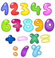 bubble numbers vector image