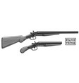 graphic silhouette old retro shotgun rifle vector image vector image