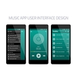 music modern app user interface design vector image vector image