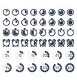 timer and stopwatch icons set vector image