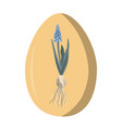 unusual wooden or chocolate easter egg decorated vector image vector image