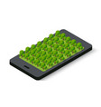 3d map isometric city mobile phone vector image vector image