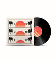 summer music playlist cover concept vector image vector image