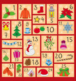 advent calendar cute christmas winter and new vector image