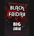 black friday sales banner with llines and triangle vector image vector image