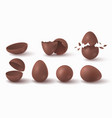 realistic broken cracked and exploded easter vector image vector image