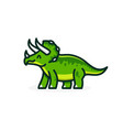 triceratops logo icon smile prehistoric animal vector image vector image