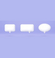 3d speech bubbles set realistic white chat vector image