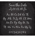 chalked alphabet vector image