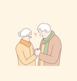 relationship love couple romance old age vector image