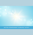 sun rays blurred bokeh transparent effect isolated vector image