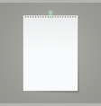 white squared paper sheet torn from a notebook vector image