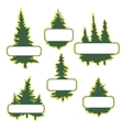 logo templates with trees vector image vector image