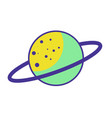 planet of cosmos celestial body with disk vector image vector image