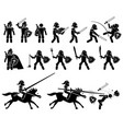 knight templar from medieval and middle ages war vector image