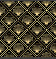 art deco gold and black shell pattern vector image