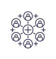 refer friends referrals line icon vector image vector image