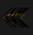 abstract black circuit yellow light cyber arrow vector image