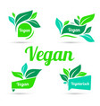 bio ecology organic logos and icons labels vector image