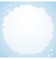 cloud cirular border background vector image