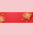 valentines day banner template romantic vector image vector image