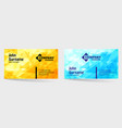 business card bright design with yellow and blue vector image
