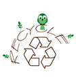 recycle message vector image vector image