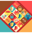 autumn sale background vector image vector image