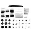 collection of grunge brushes frames and splashes vector image