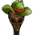 alien head design vector image