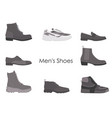 collection mens footwear isolated on white vector image