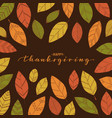 happy thanksgiving brush pen lettering hand draw vector image
